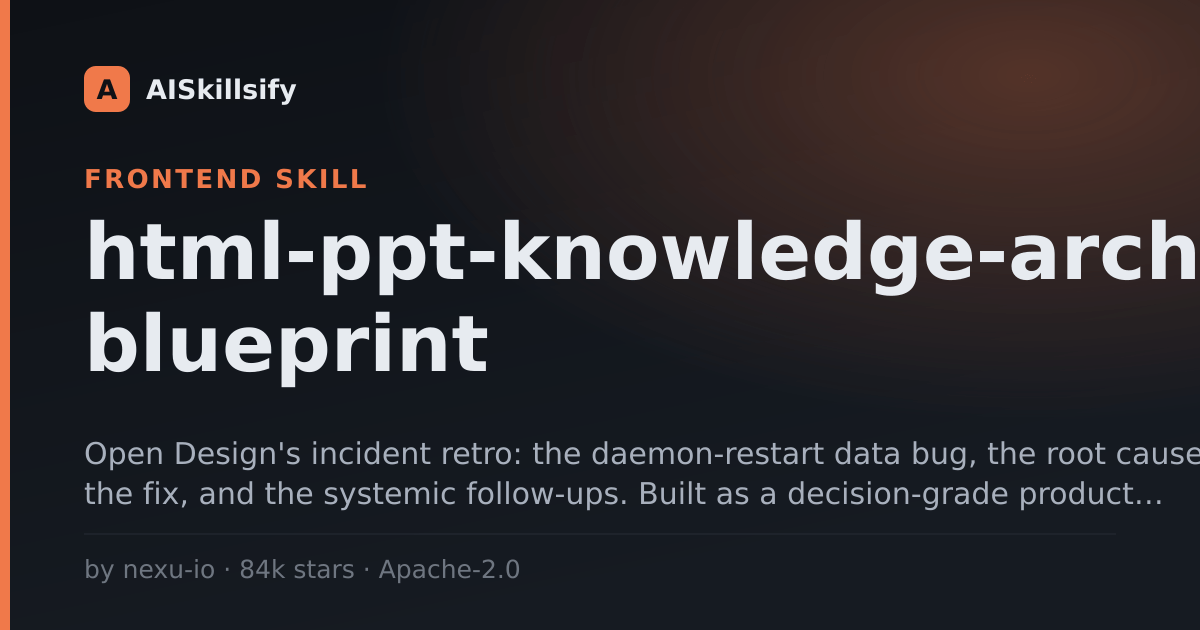 html-ppt-knowledge-arch-blueprint skill by nexu-io