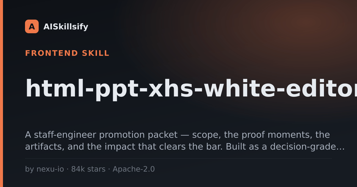 html-ppt-xhs-white-editorial skill by nexu-io