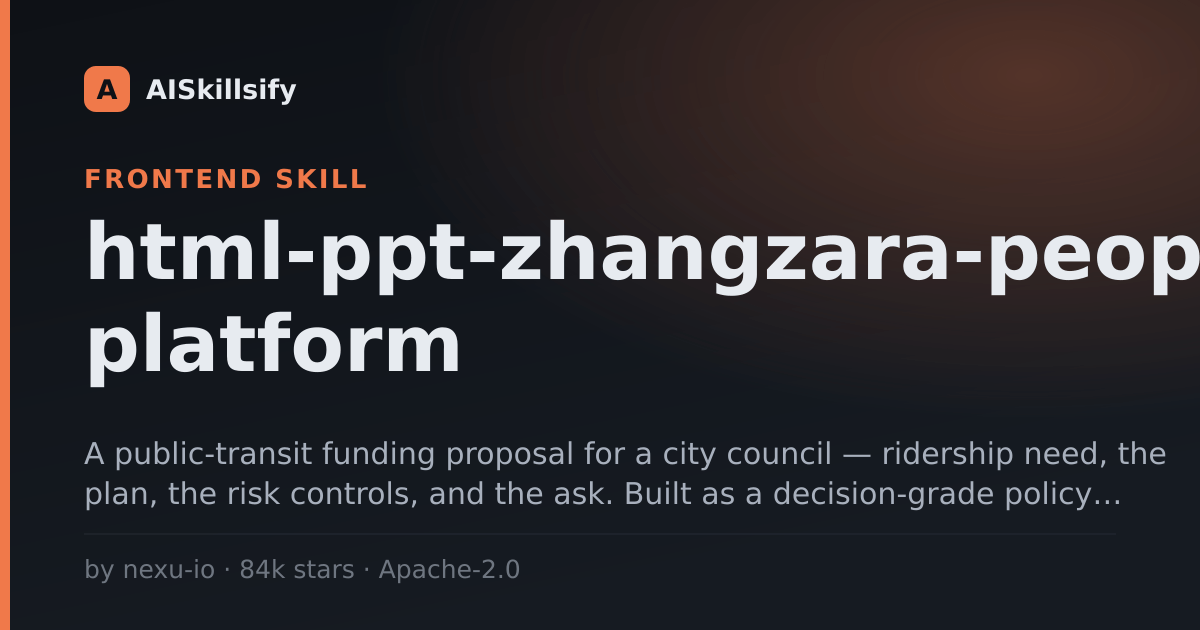 html-ppt-zhangzara-peoples-platform skill by nexu-io