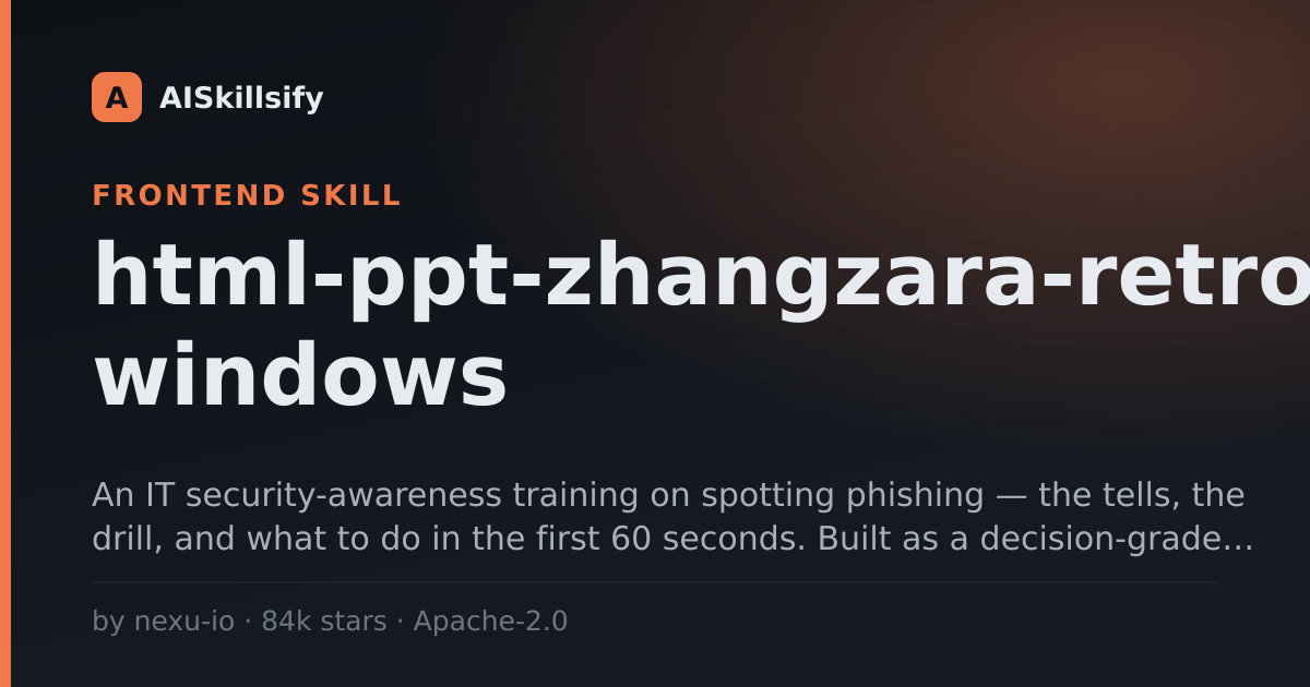 html-ppt-zhangzara-retro-windows skill by nexu-io