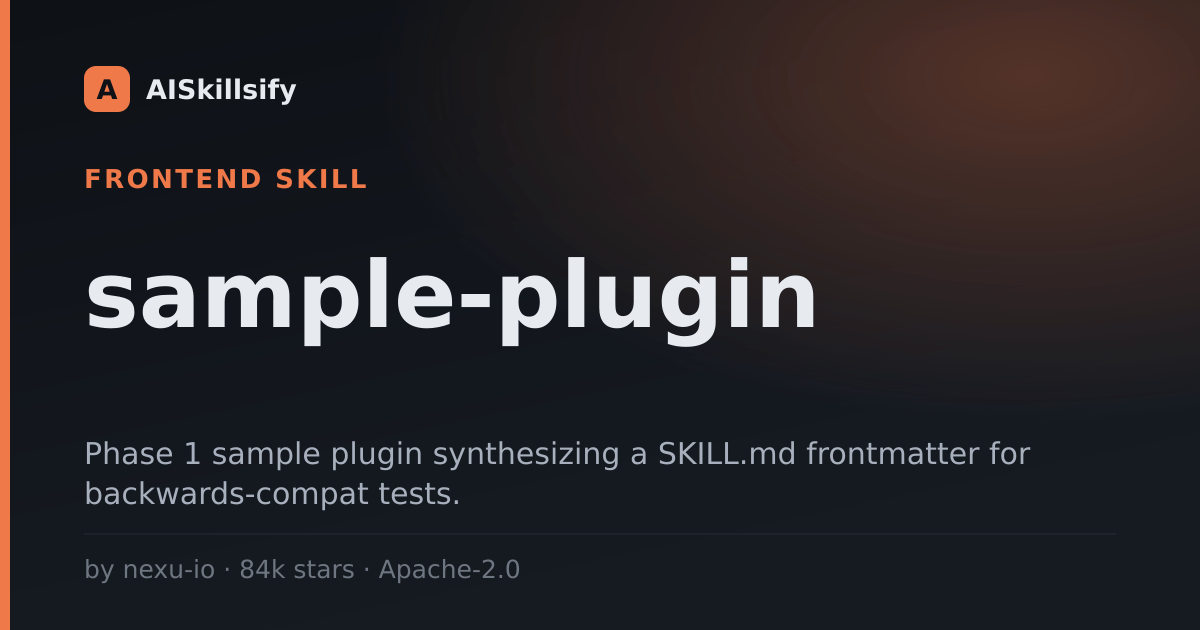 sample-plugin skill by nexu-io