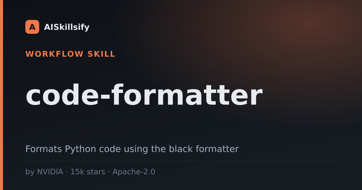 code-formatter skill by NVIDIA