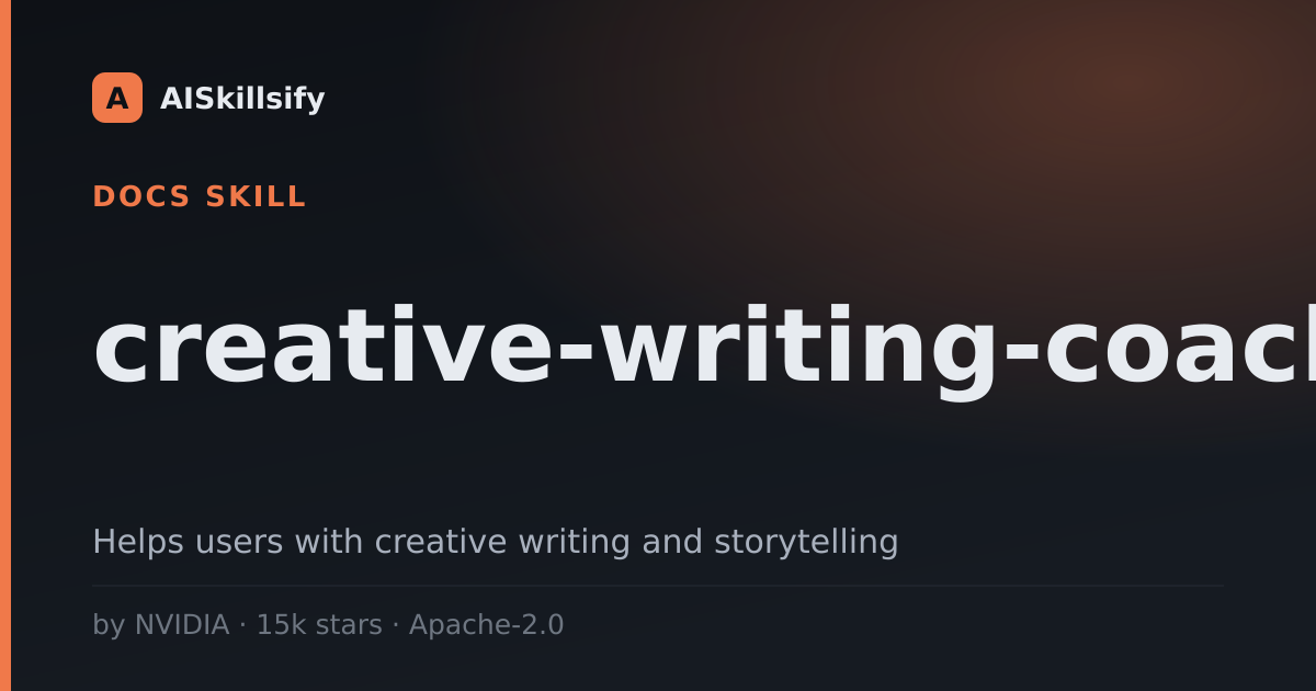 creative-writing-coach skill by NVIDIA
