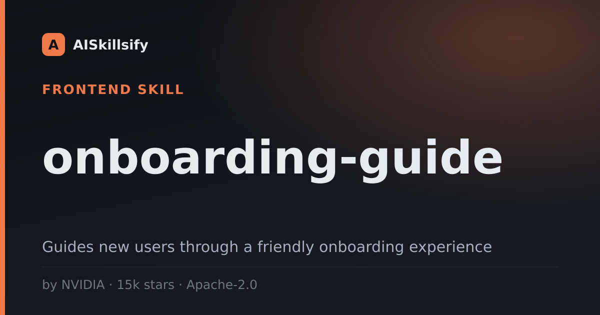 onboarding-guide skill by NVIDIA