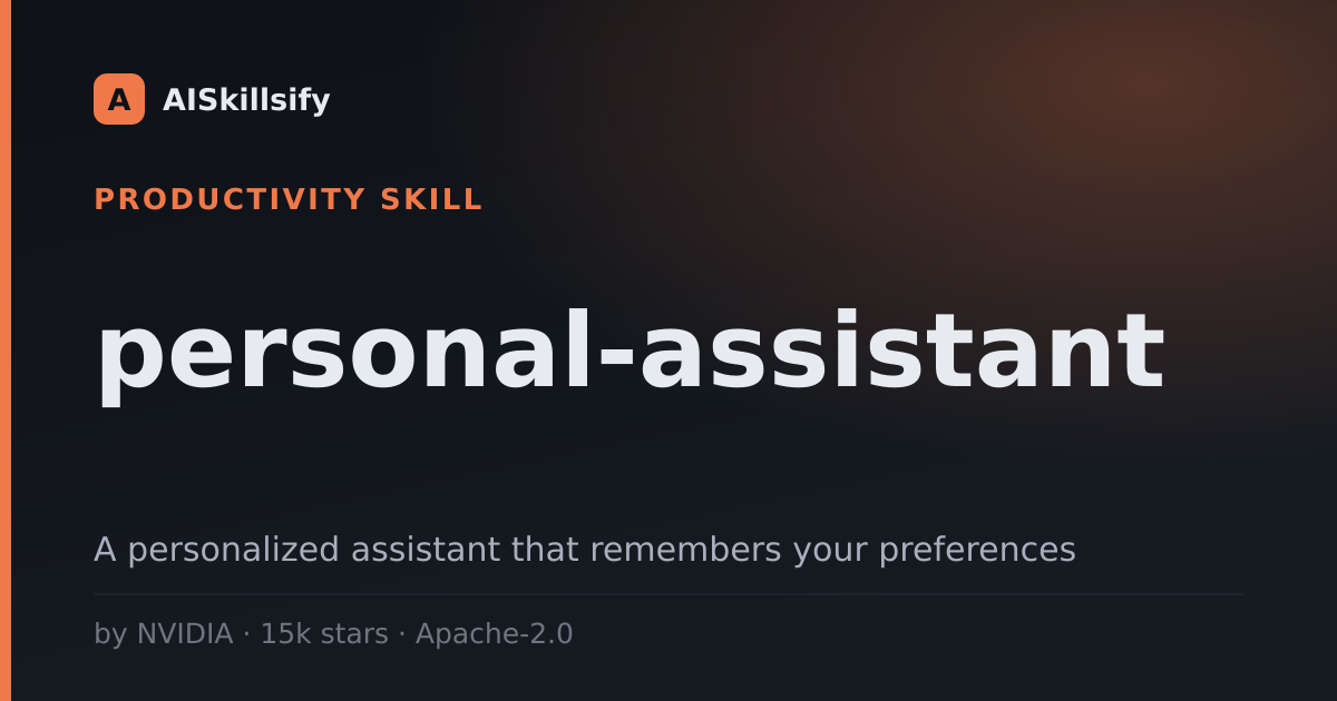 personal-assistant skill by NVIDIA
