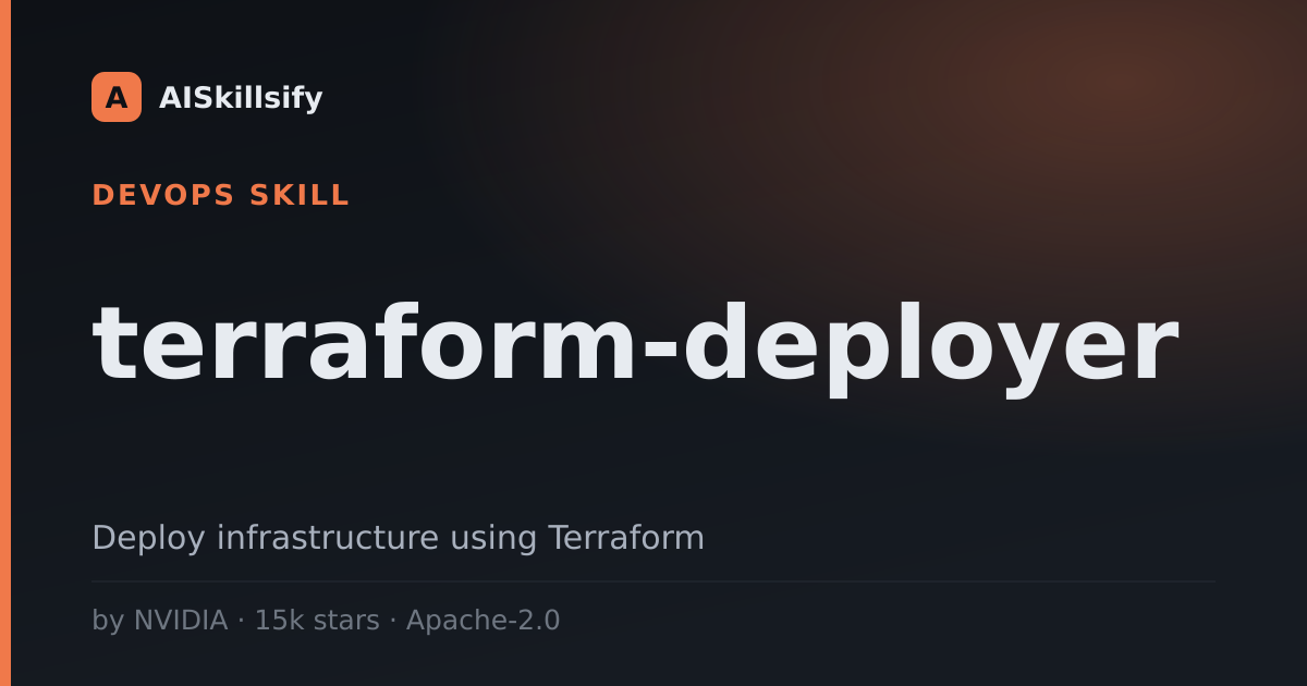 terraform-deployer skill by NVIDIA