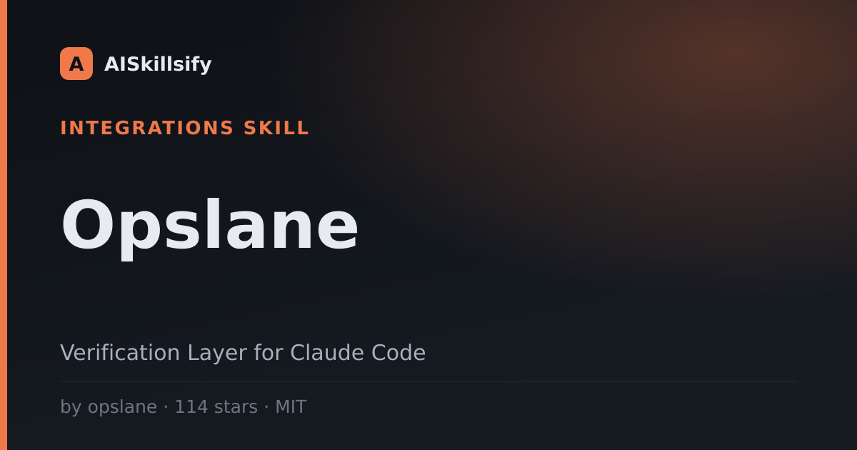 Opslane skill by opslane
