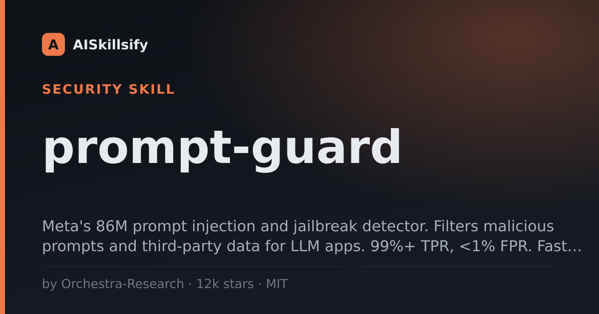prompt-guard skill by Orchestra-Research