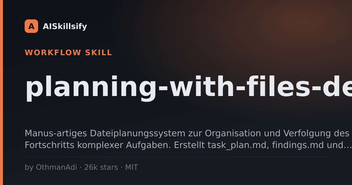 planning-with-files-de skill by OthmanAdi