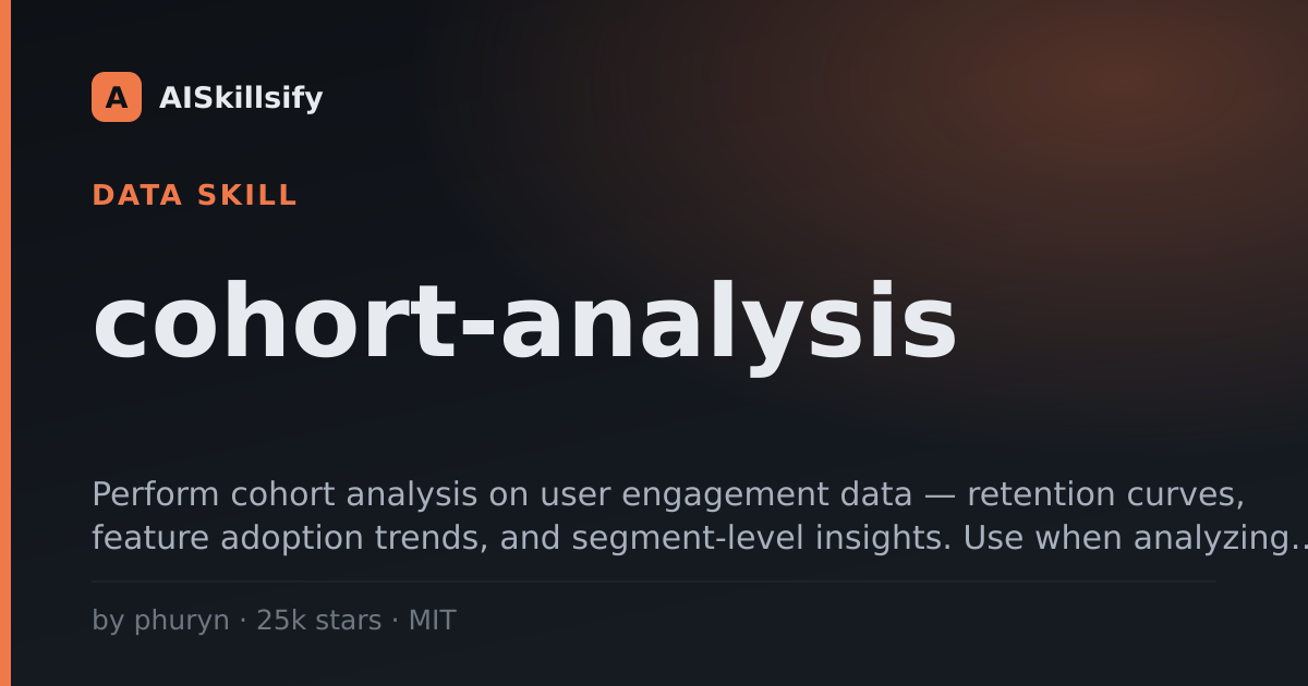 cohort-analysis skill by phuryn