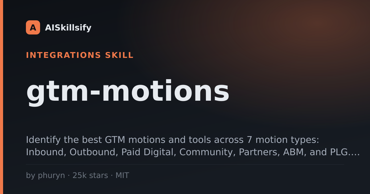gtm-motions skill by phuryn