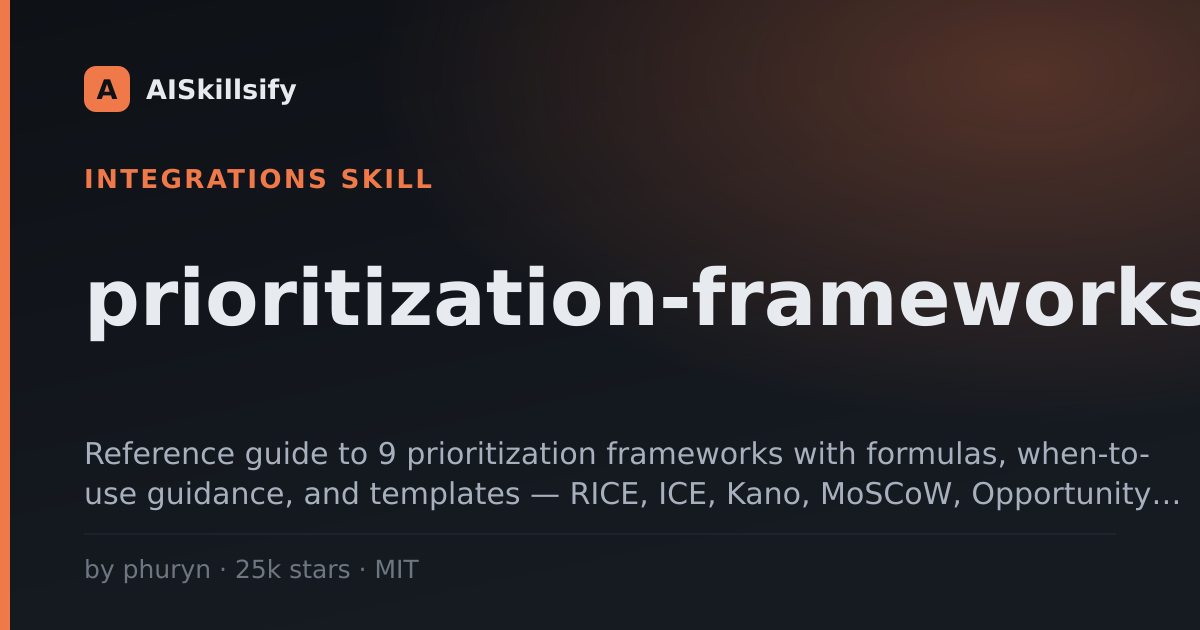 prioritization-frameworks skill by phuryn