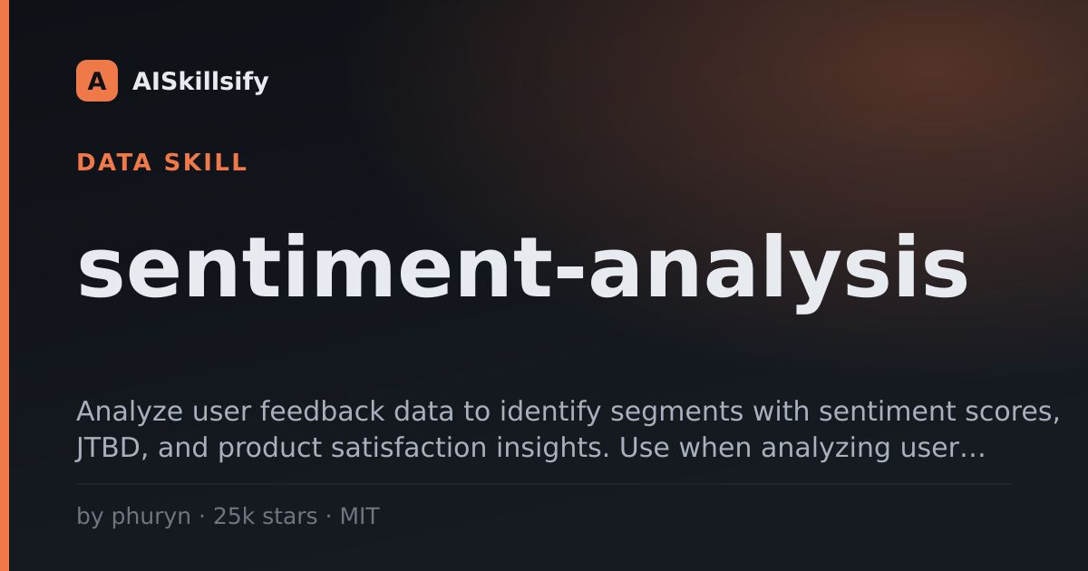 sentiment-analysis skill by phuryn