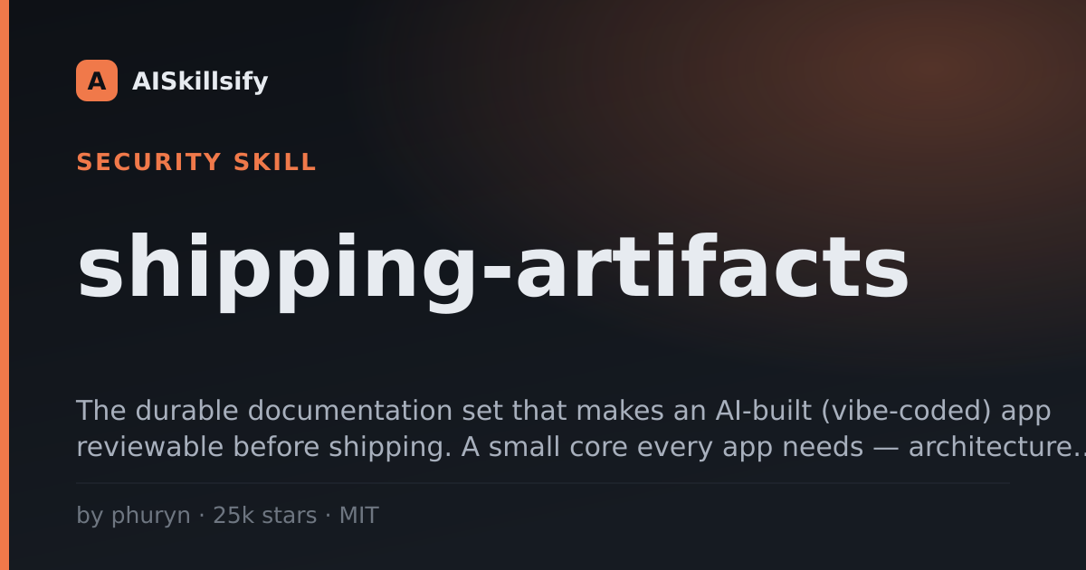 shipping-artifacts skill by phuryn