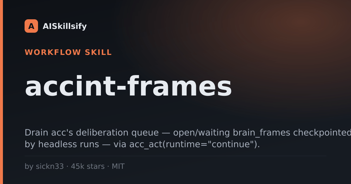 accint-frames skill by sickn33
