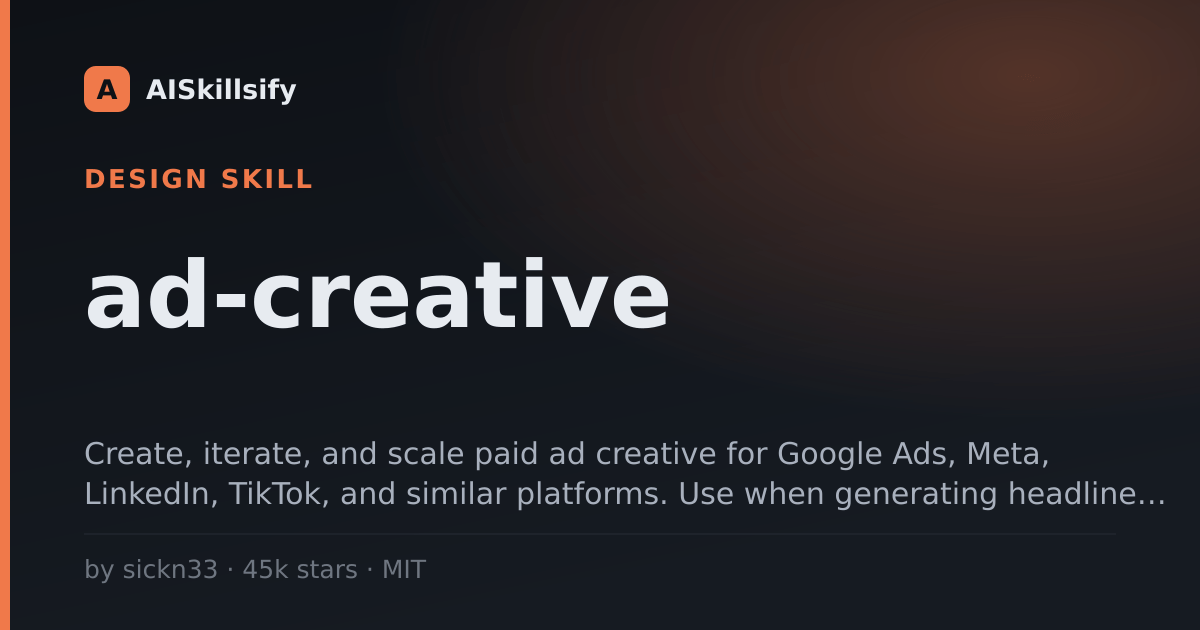 ad-creative skill by sickn33