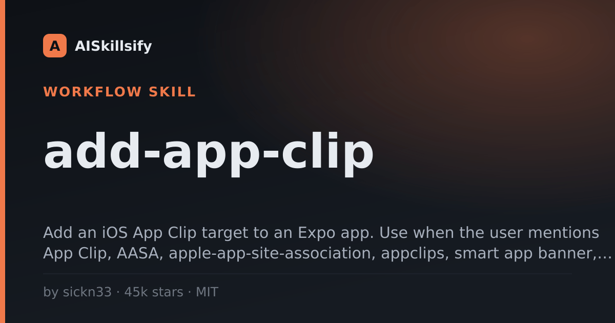 add-app-clip skill by sickn33