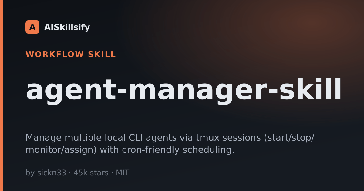 agent-manager-skill skill by sickn33