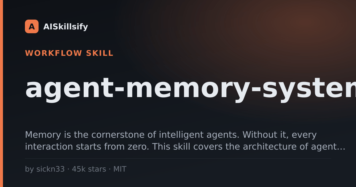 agent-memory-systems skill by sickn33