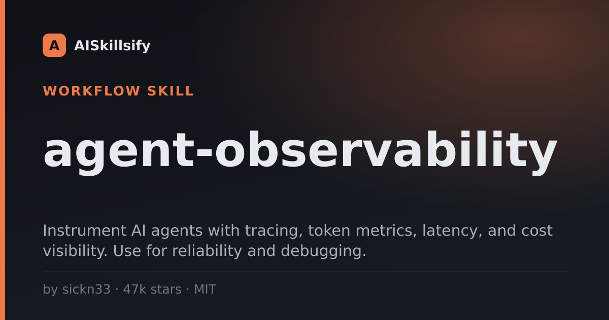 agent-observability skill by sickn33