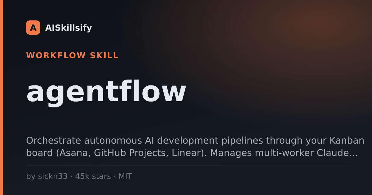 agentflow skill by sickn33