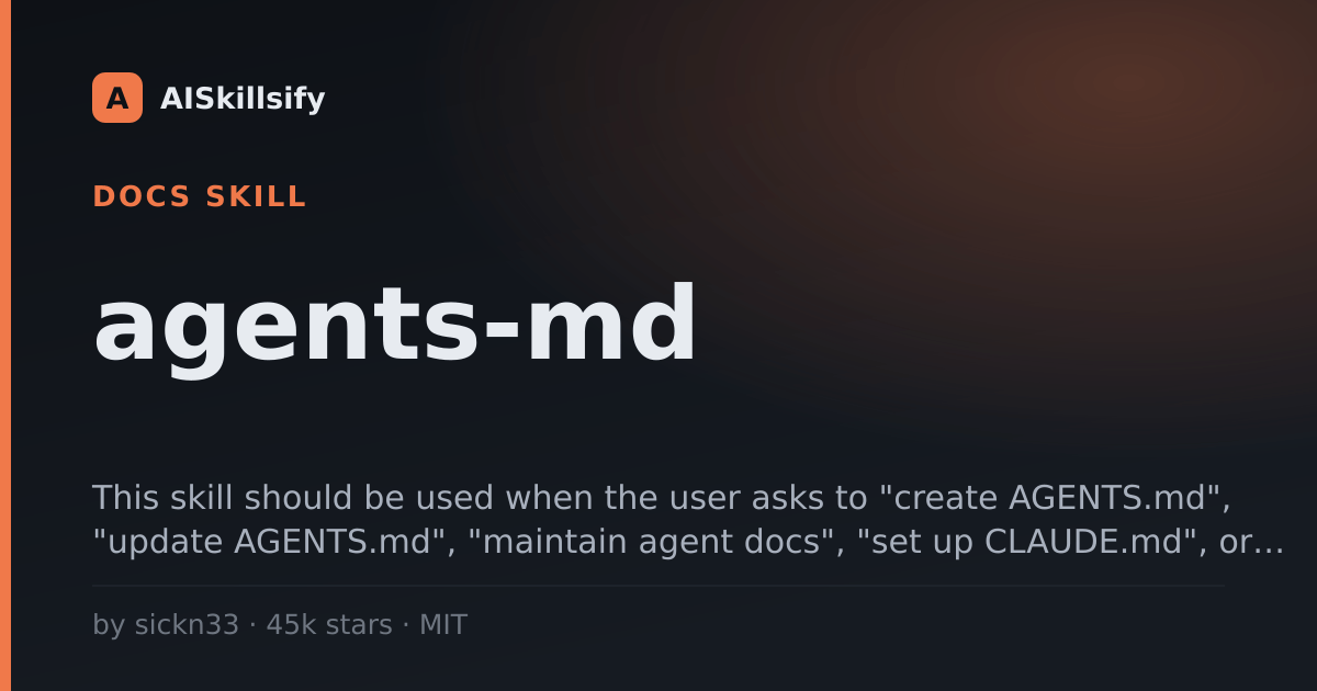 agents-md skill by sickn33