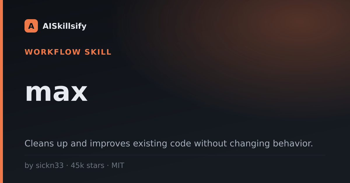 max skill by sickn33