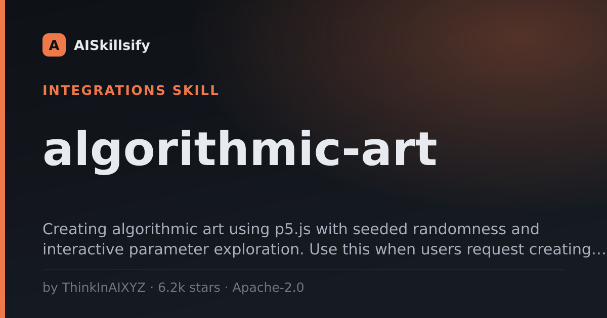 algorithmic-art skill by ThinkInAIXYZ