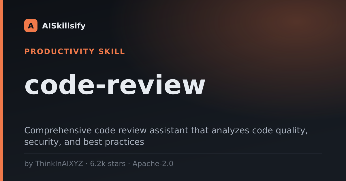 code-review skill by ThinkInAIXYZ