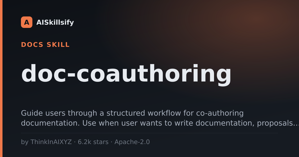 doc-coauthoring skill by ThinkInAIXYZ
