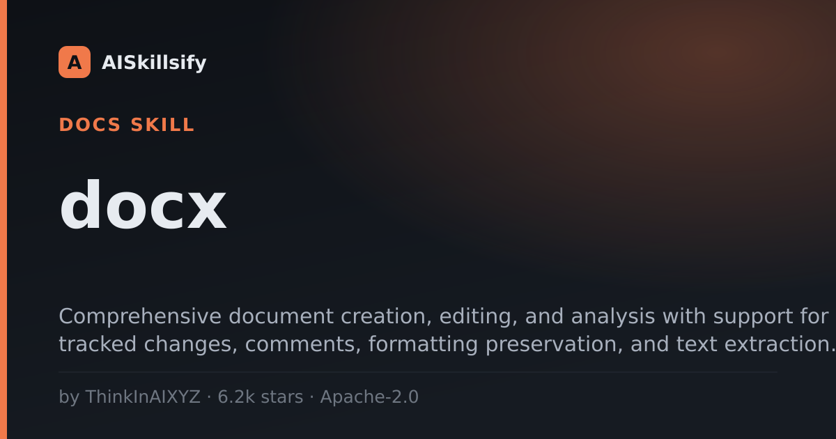 docx skill by ThinkInAIXYZ
