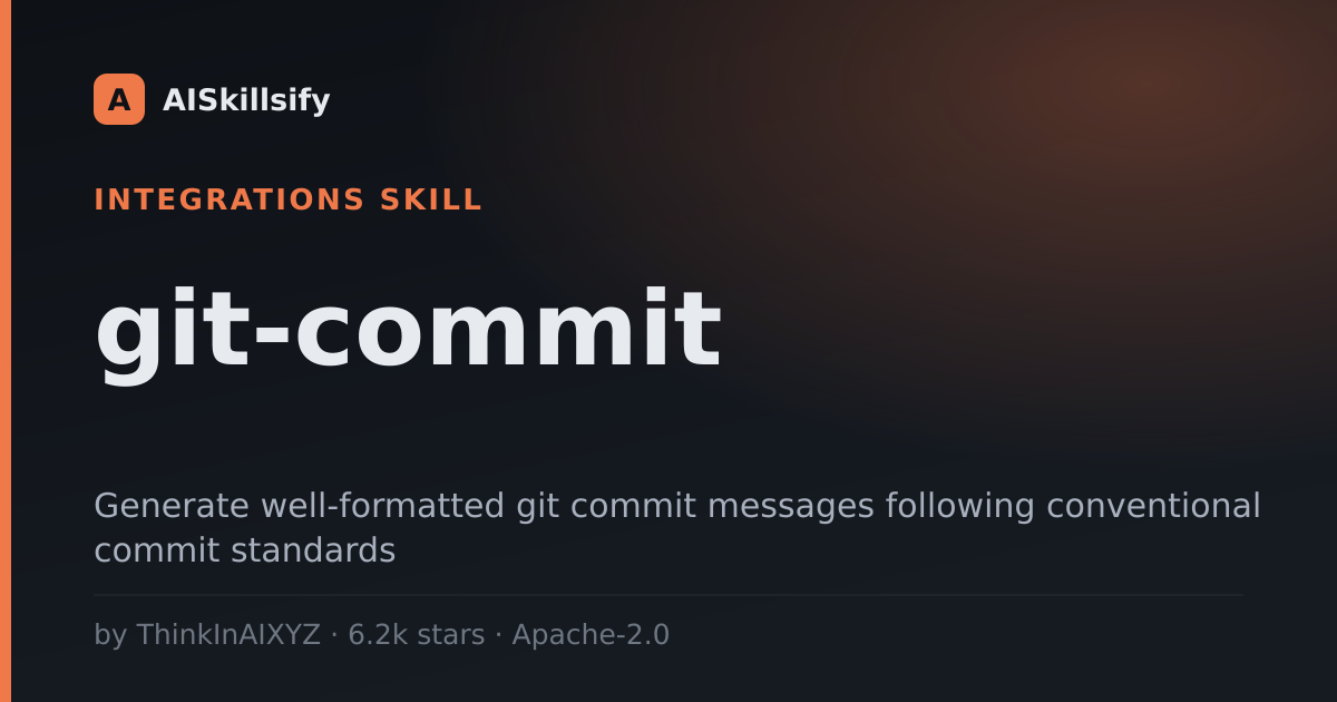 git-commit skill by ThinkInAIXYZ