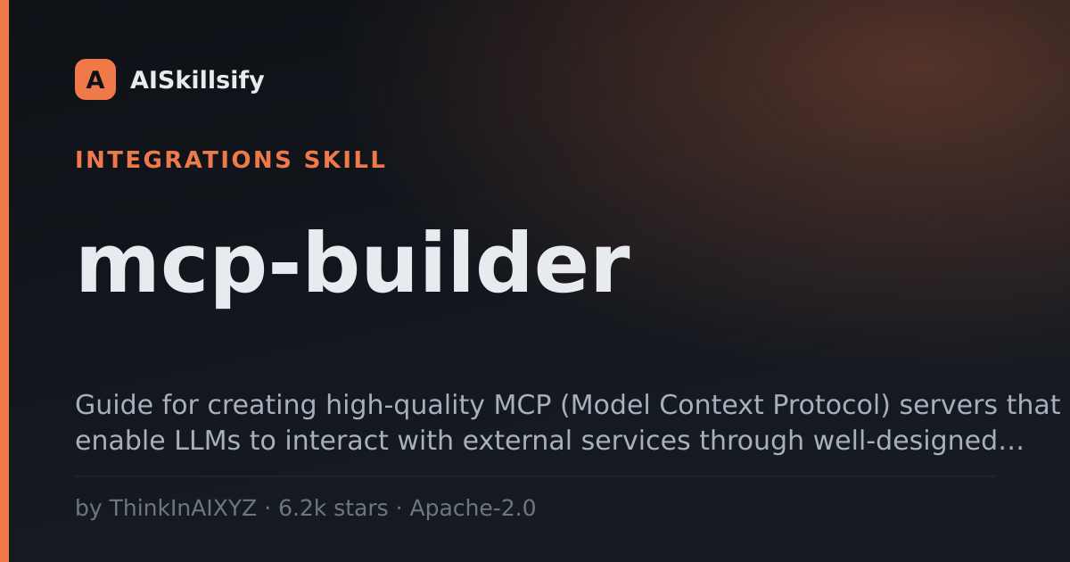 mcp-builder skill by ThinkInAIXYZ