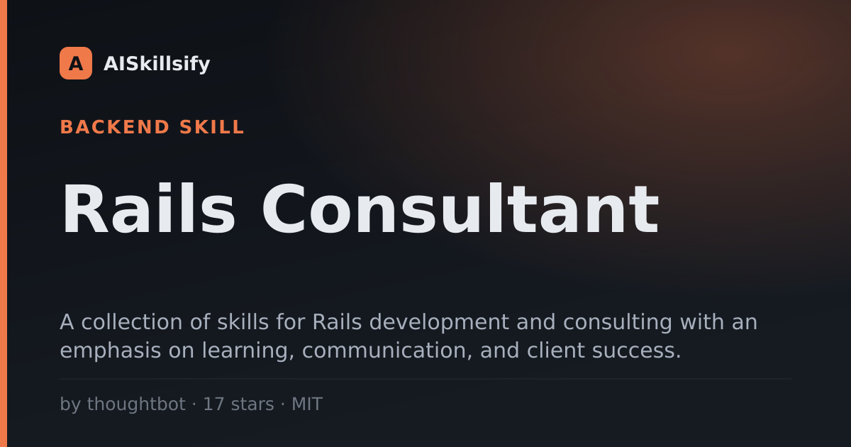 Rails Consultant skill by thoughtbot