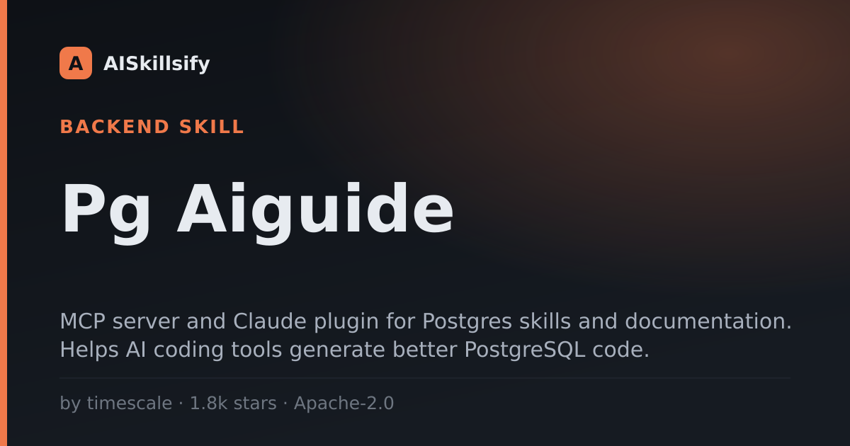 Pg Aiguide skill by timescale