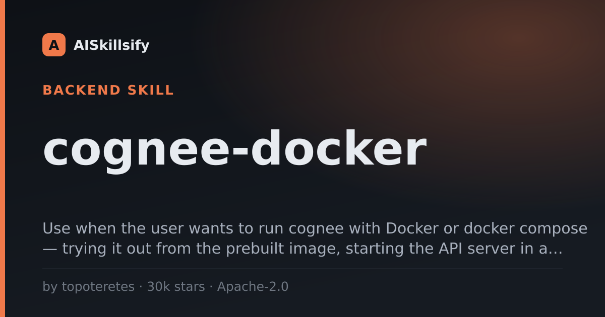 cognee-docker skill by topoteretes