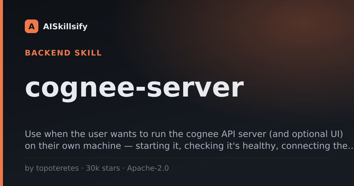 cognee-server skill by topoteretes