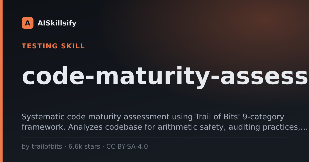 code-maturity-assessor skill by trailofbits