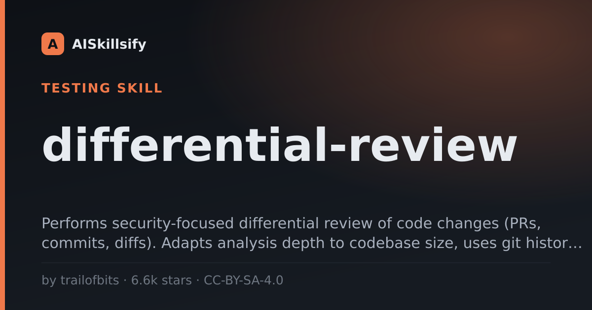 differential-review skill by trailofbits