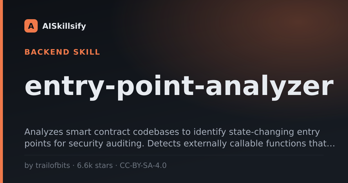 entry-point-analyzer skill by trailofbits