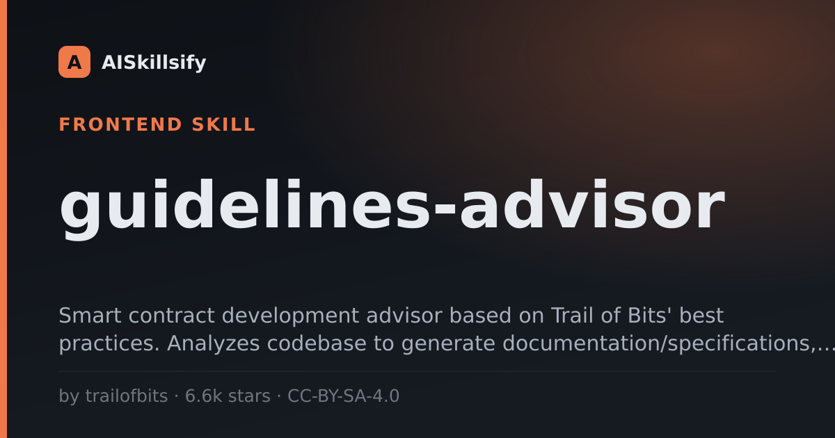 guidelines-advisor skill by trailofbits