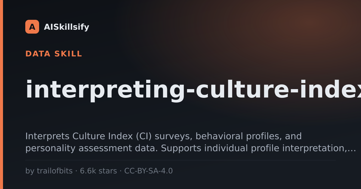 interpreting-culture-index skill by trailofbits