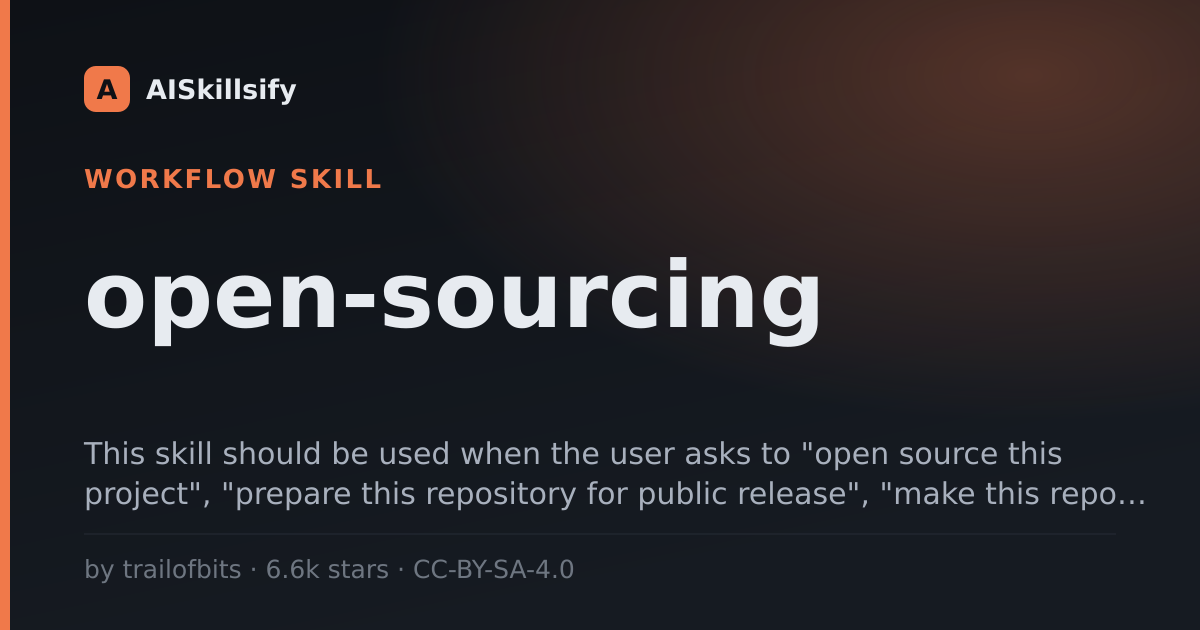 open-sourcing skill by trailofbits