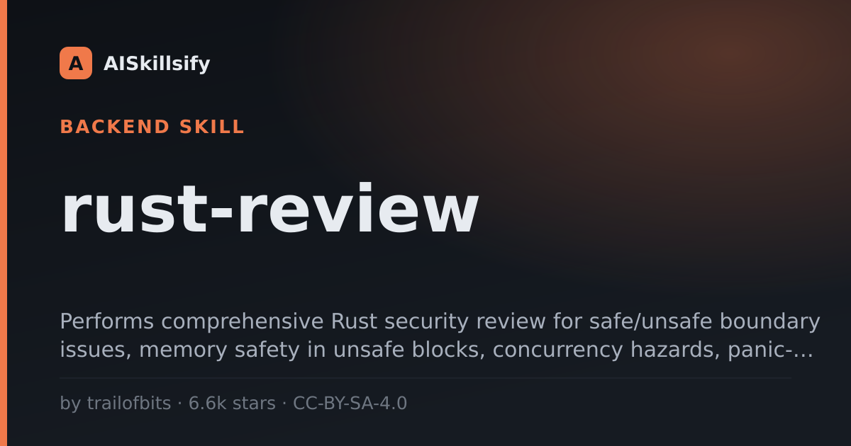 rust-review skill by trailofbits