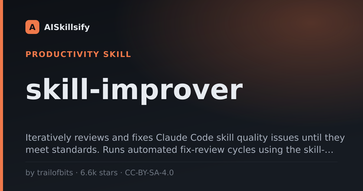 skill-improver skill by trailofbits