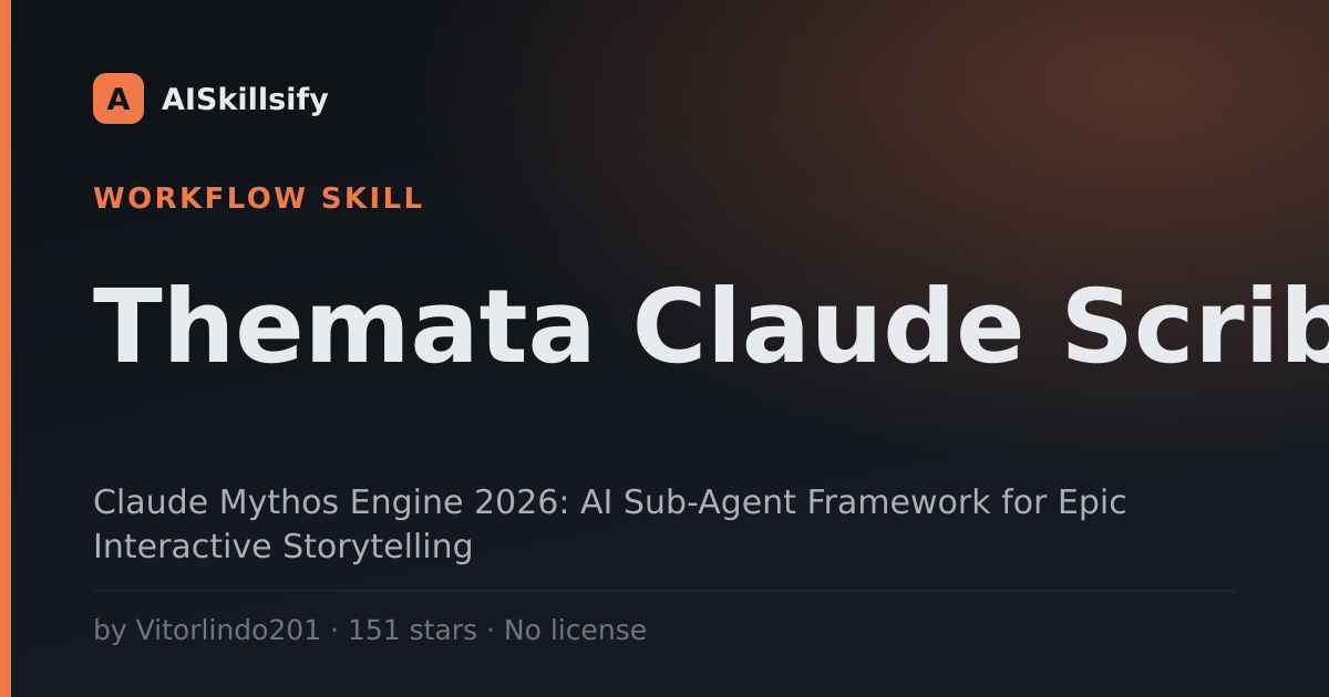 Themata Claude Scribe skill by Vitorlindo201