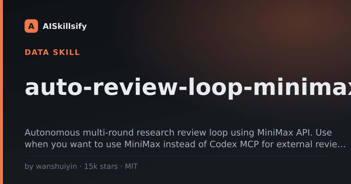 auto-review-loop-minimax skill by wanshuiyin