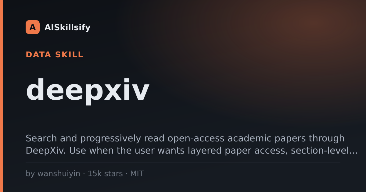 deepxiv skill by wanshuiyin