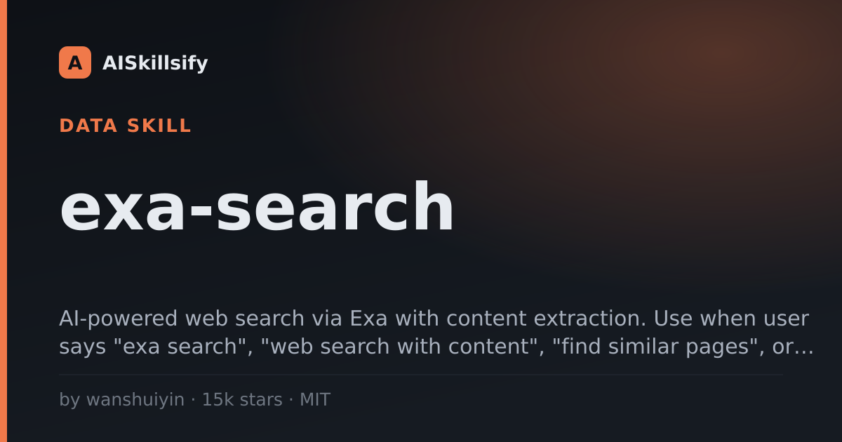 exa-search skill by wanshuiyin