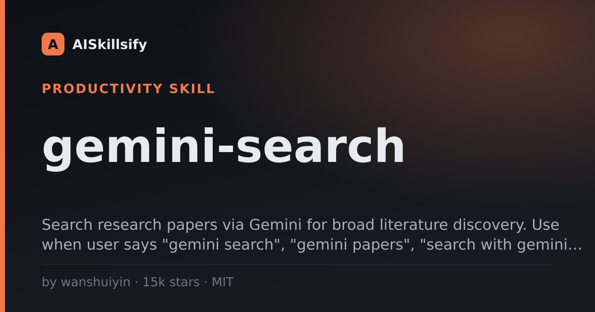 gemini-search skill by wanshuiyin